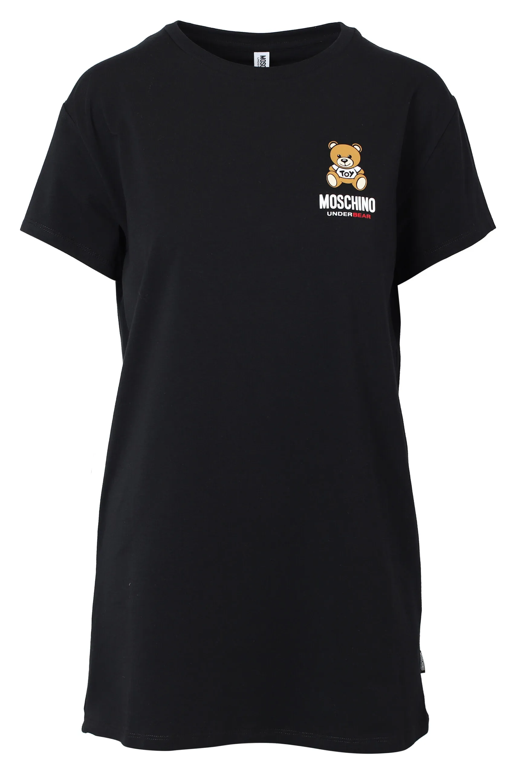 Camiseta maxi negra con minilogo oso underbear
