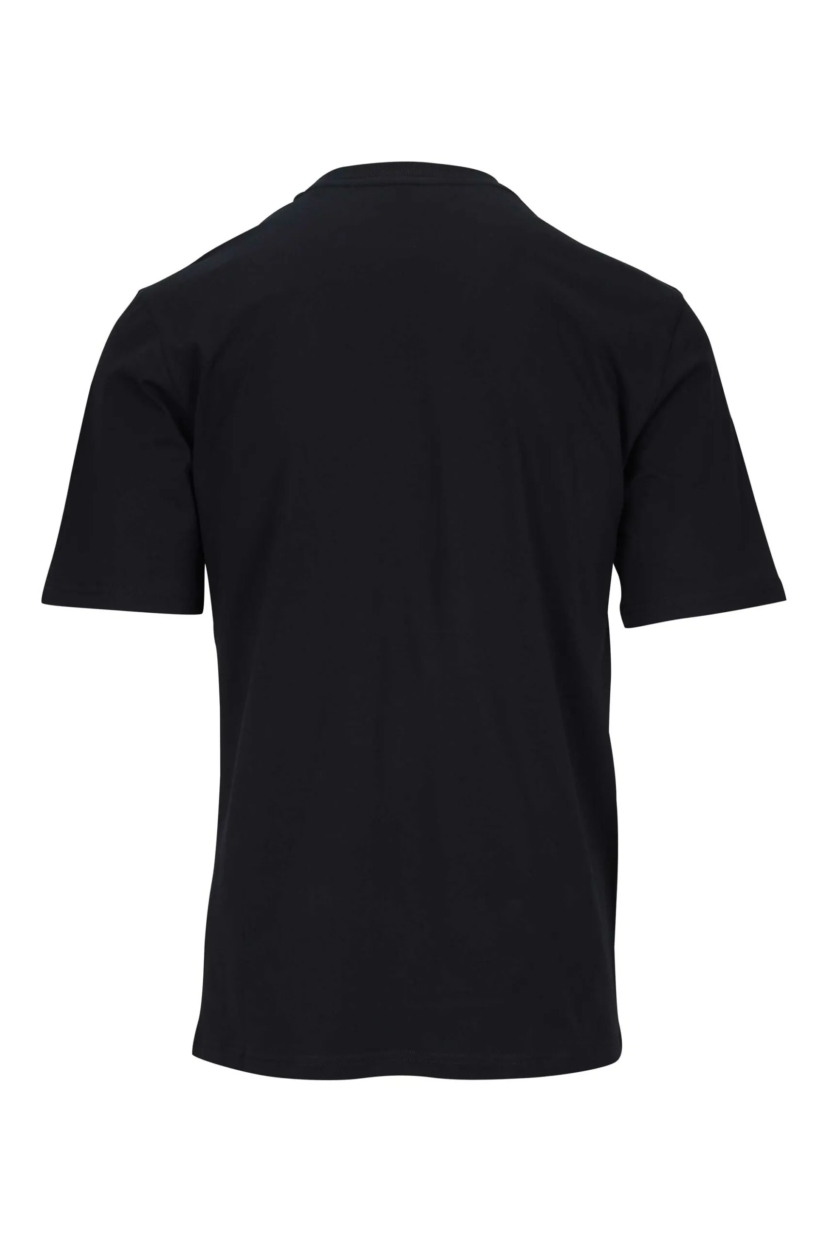 Camiseta negra con maxilogo oso en puntos monocromático