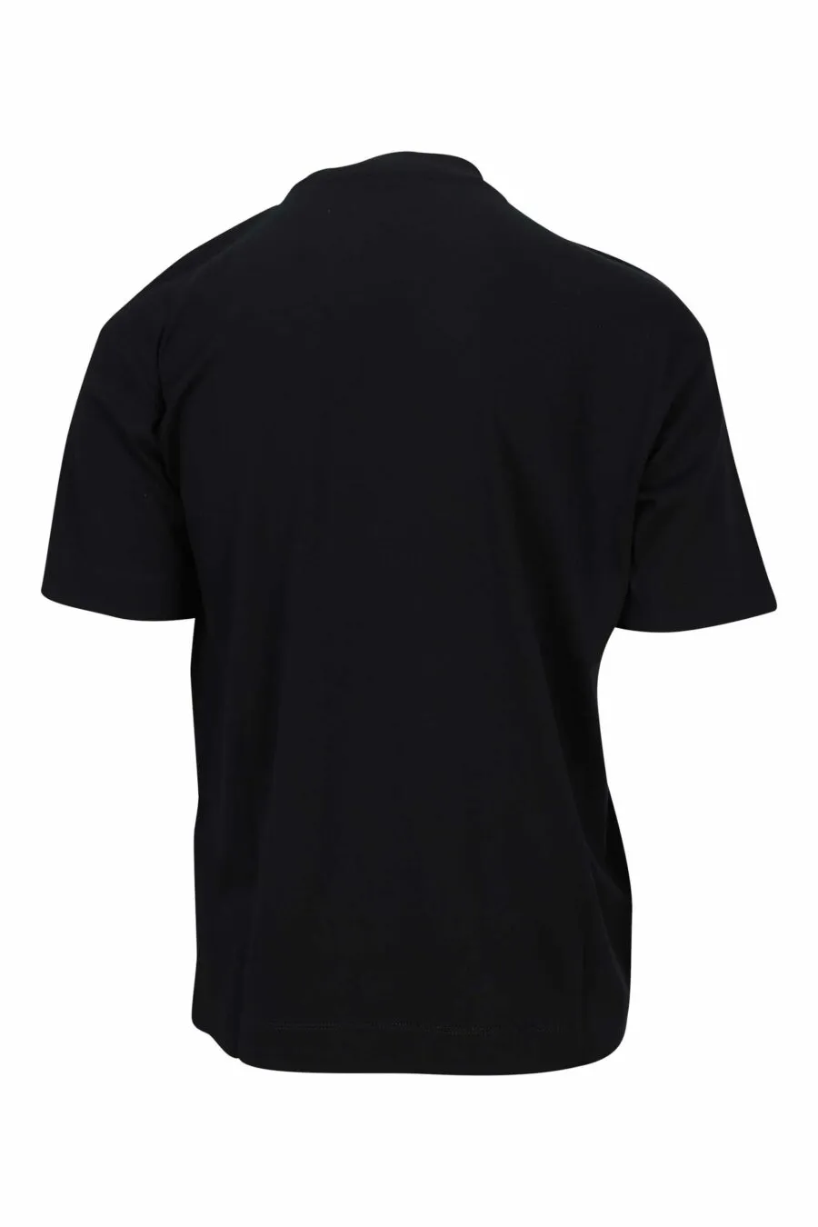 Camiseta negra con maxilogo águila monocromática