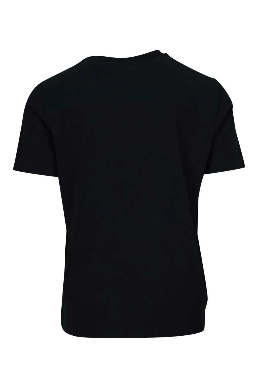 Camiseta negra de punto con logo