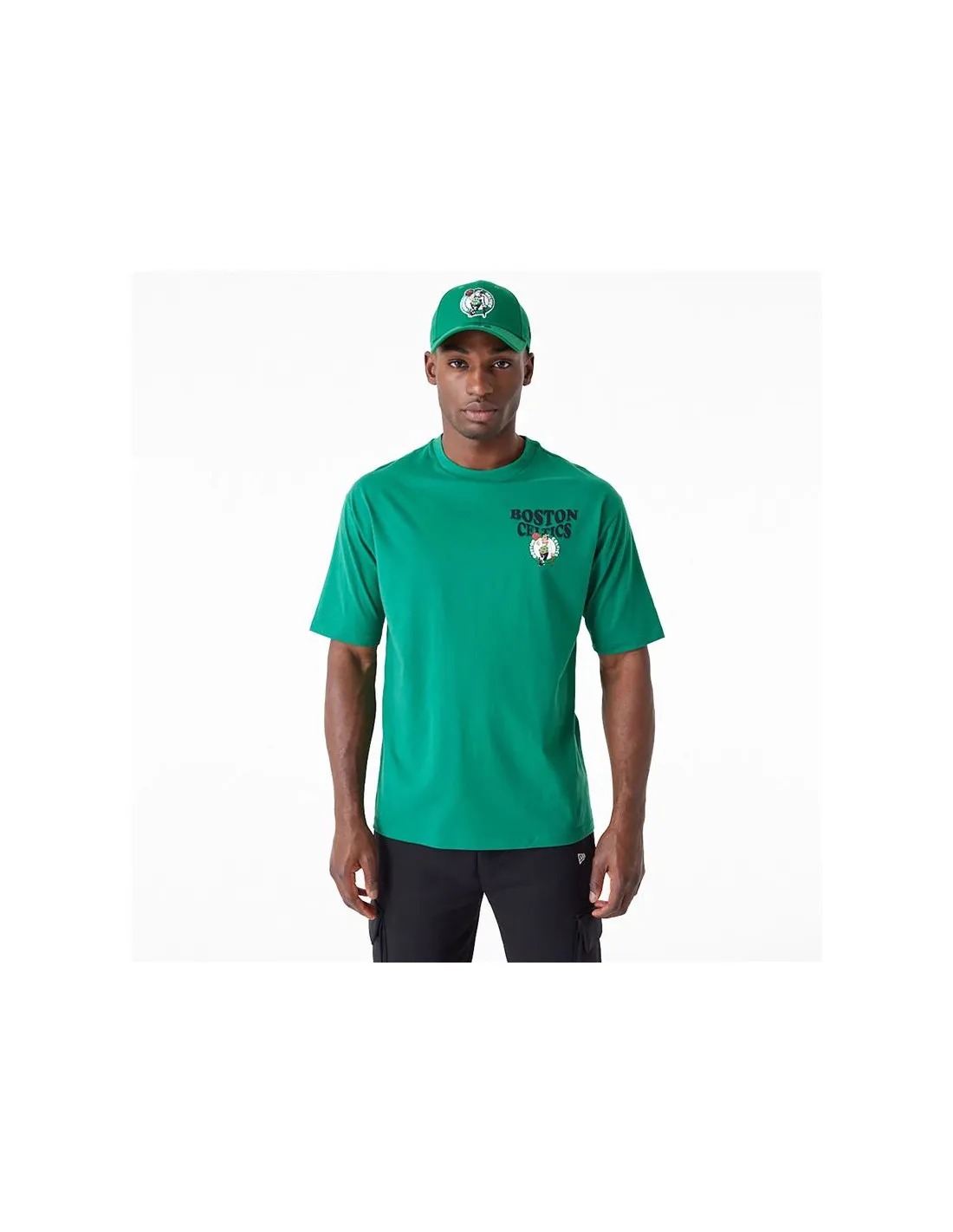 Camiseta New Era Oversized Boston Celtics NBA Script Verde