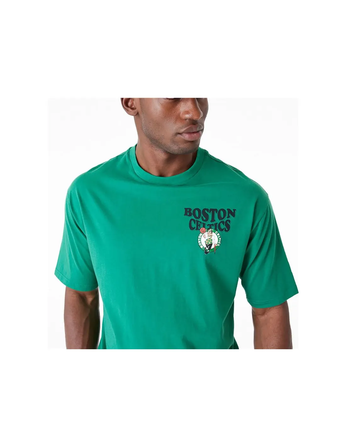 Camiseta New Era Oversized Boston Celtics NBA Script Verde