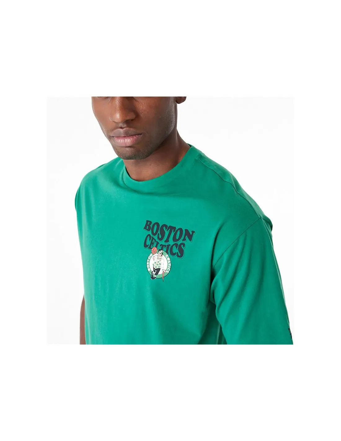 Camiseta New Era Oversized Boston Celtics NBA Script Verde