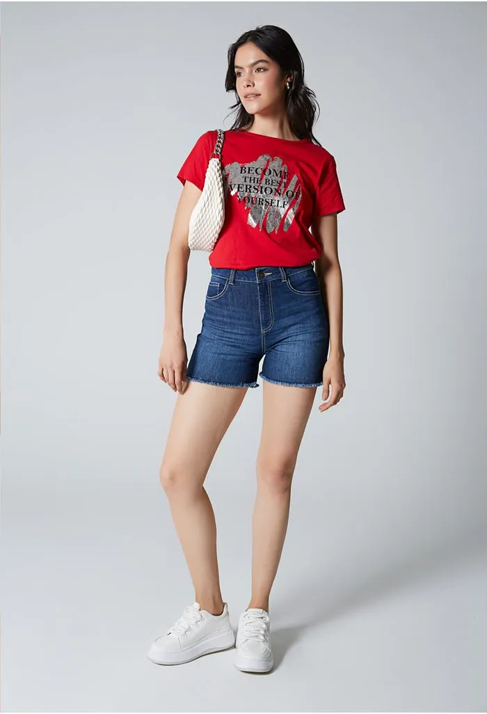 Camiseta para mujer estampada de precio