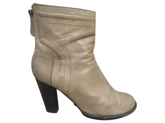 Chloé Botines Beige 