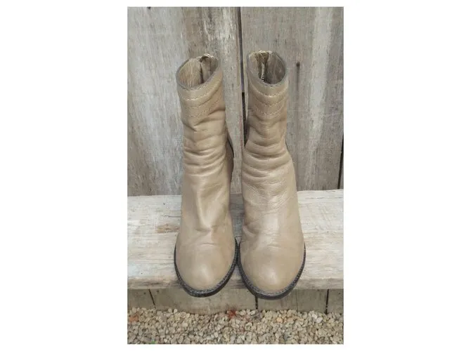 Chloé Botines Beige 
