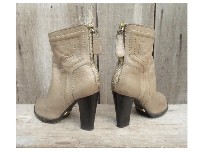 Chloé Botines Beige 