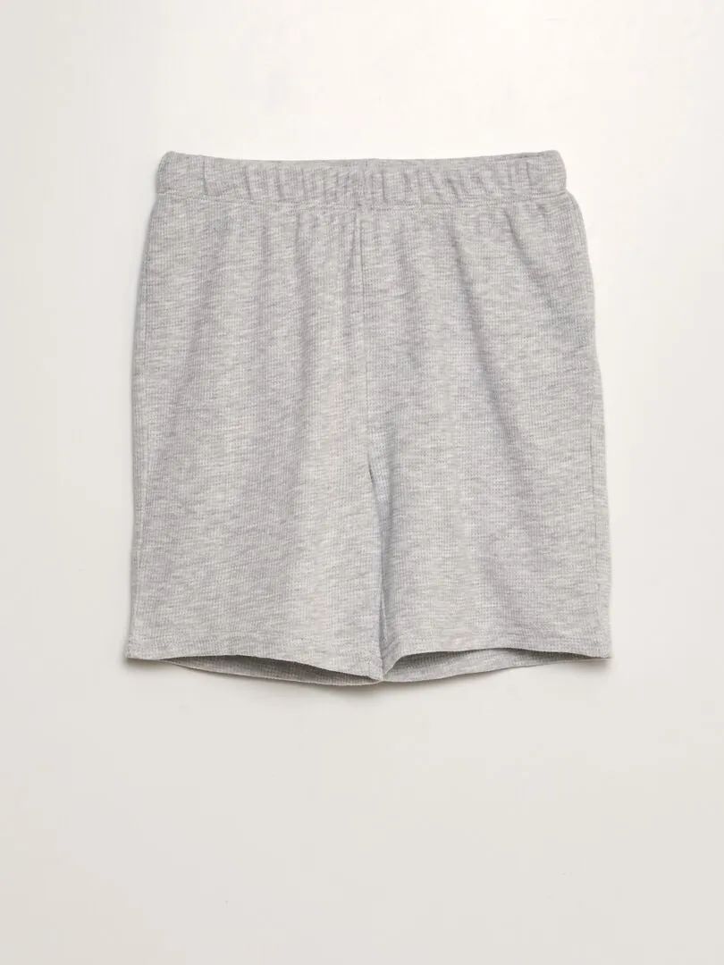 CONJUNTO DE PIJAMA DE NIDO DE ABEJA  2 PIEZAS  VERDE