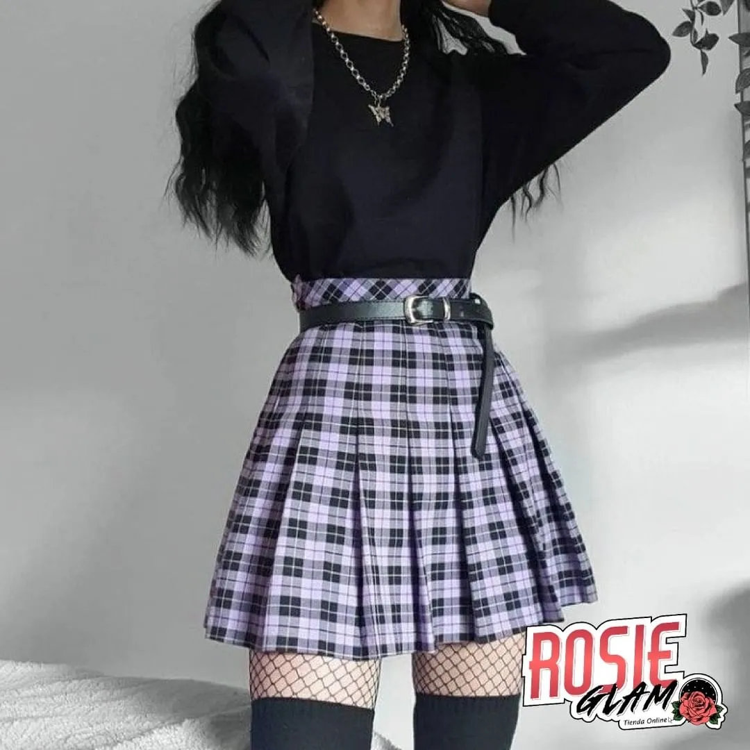 CONJUNTO ESCOCES MORADO  ROSIEGLAM