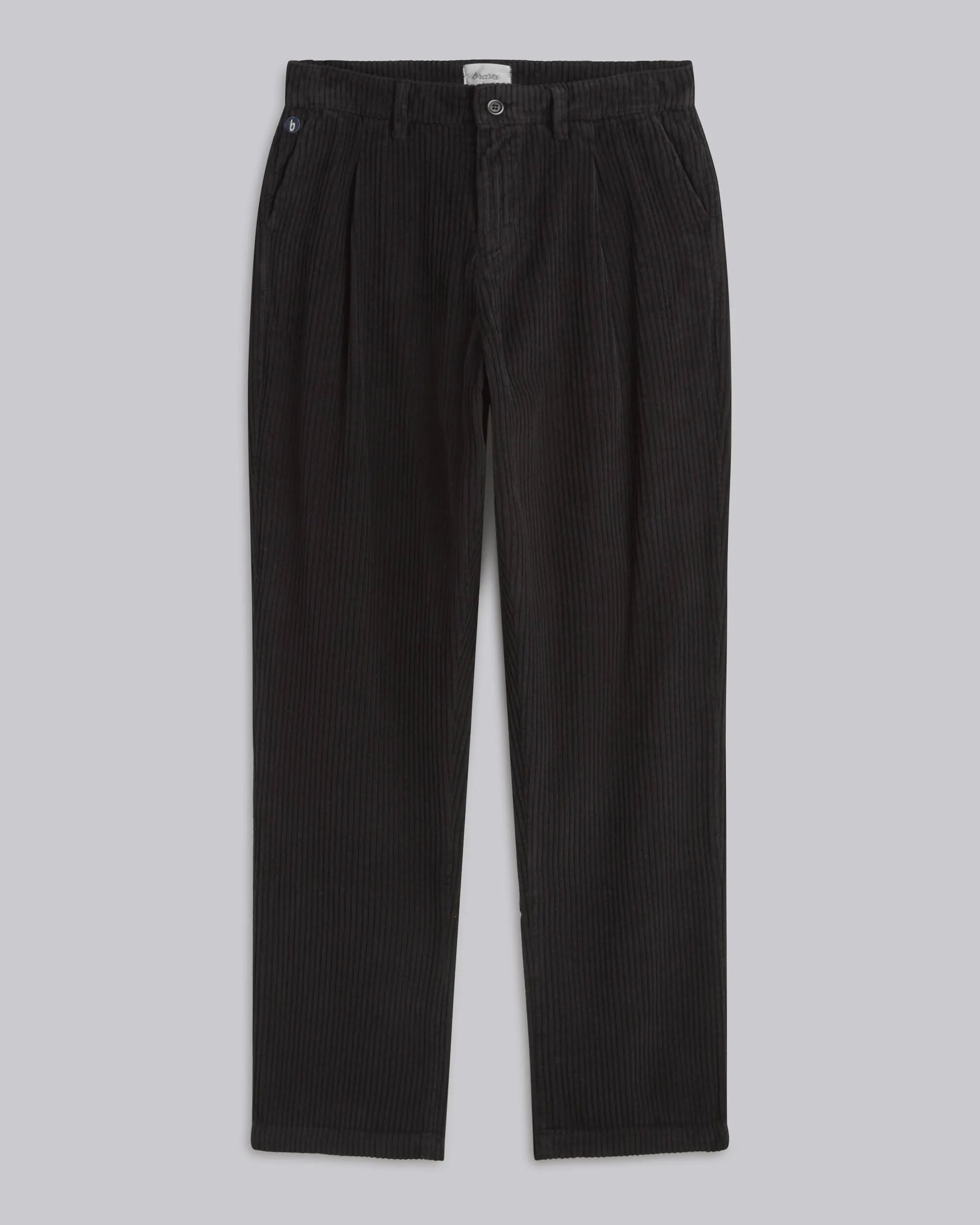 Corduroy Pleated Chino Black