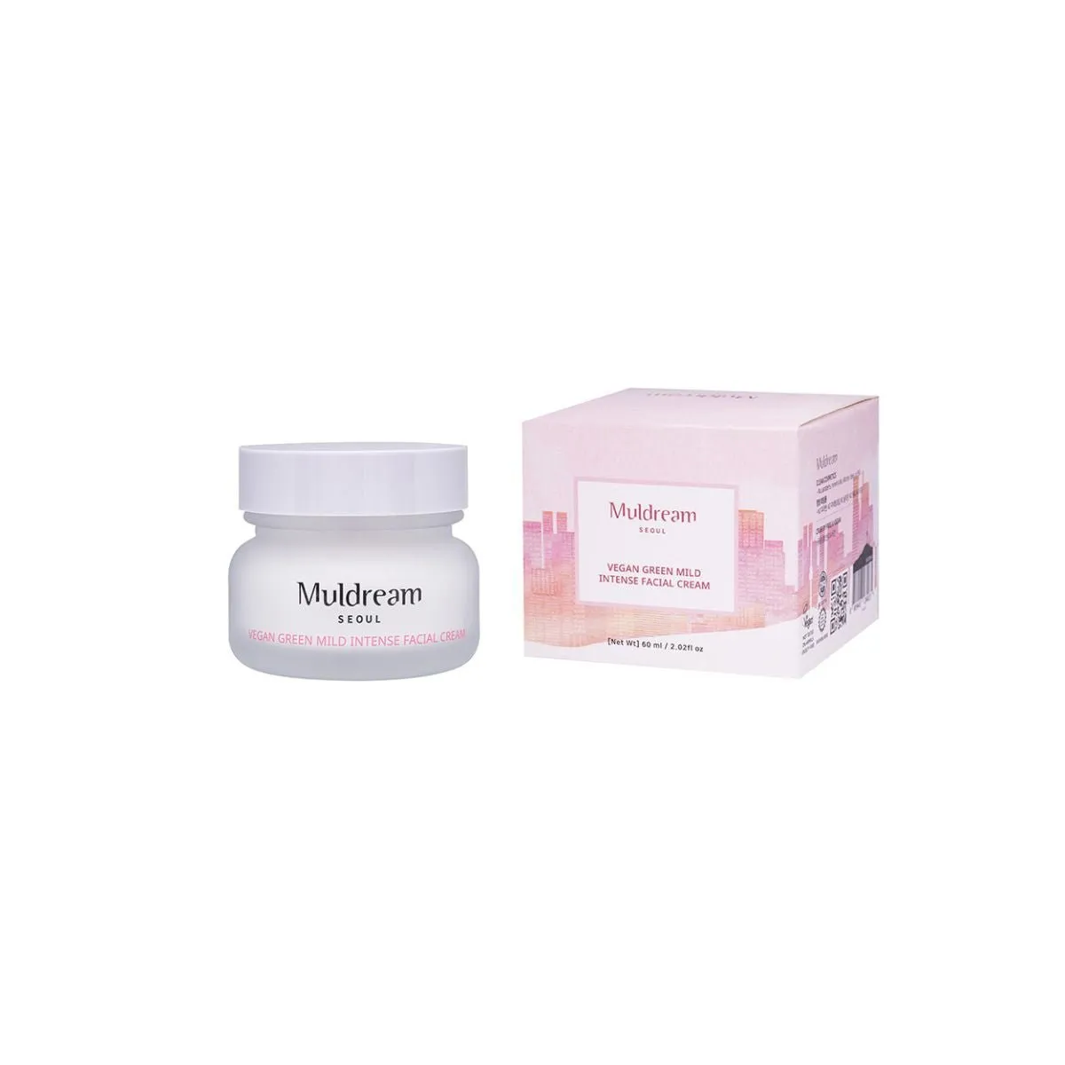 Crema facial Muldream Vegan Green Mild Intense Facial Cream 60ml
