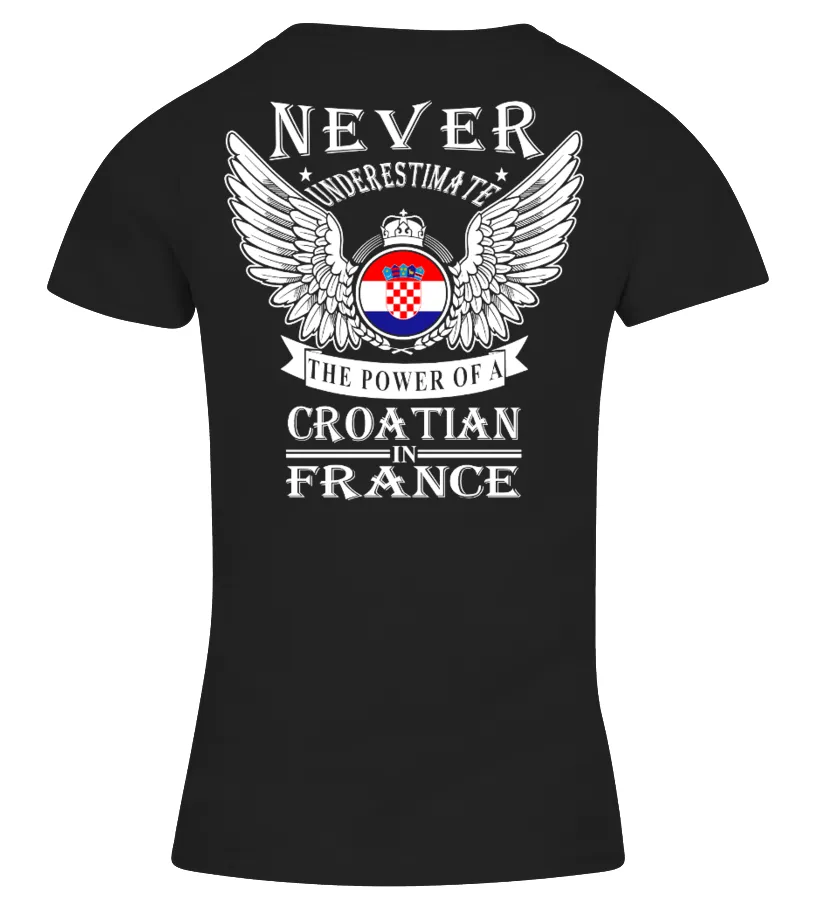 CROATIAN IN FRANCE Camiseta cuello pico Mujer