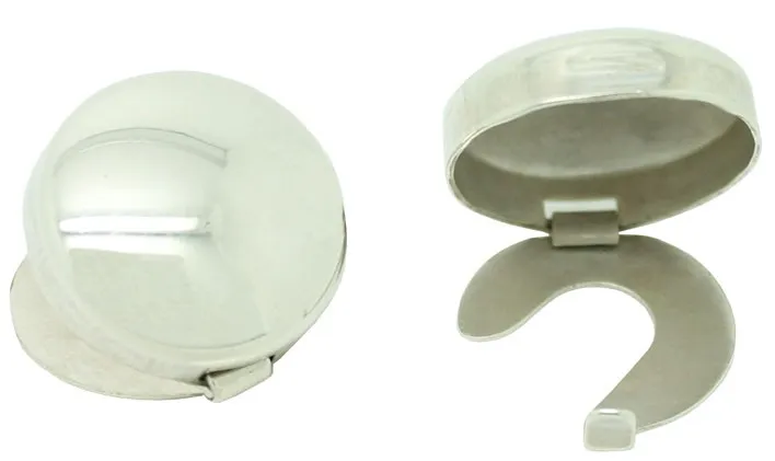 Cubrebotones Redondo Liso Plata 925