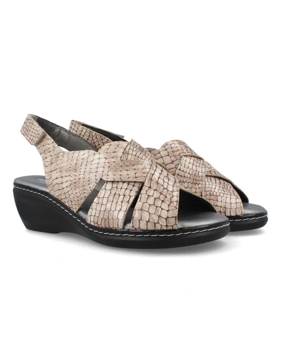 DOCTOR CUTILLAS  CUñA TIRAS ENTRELAZADAS PICO