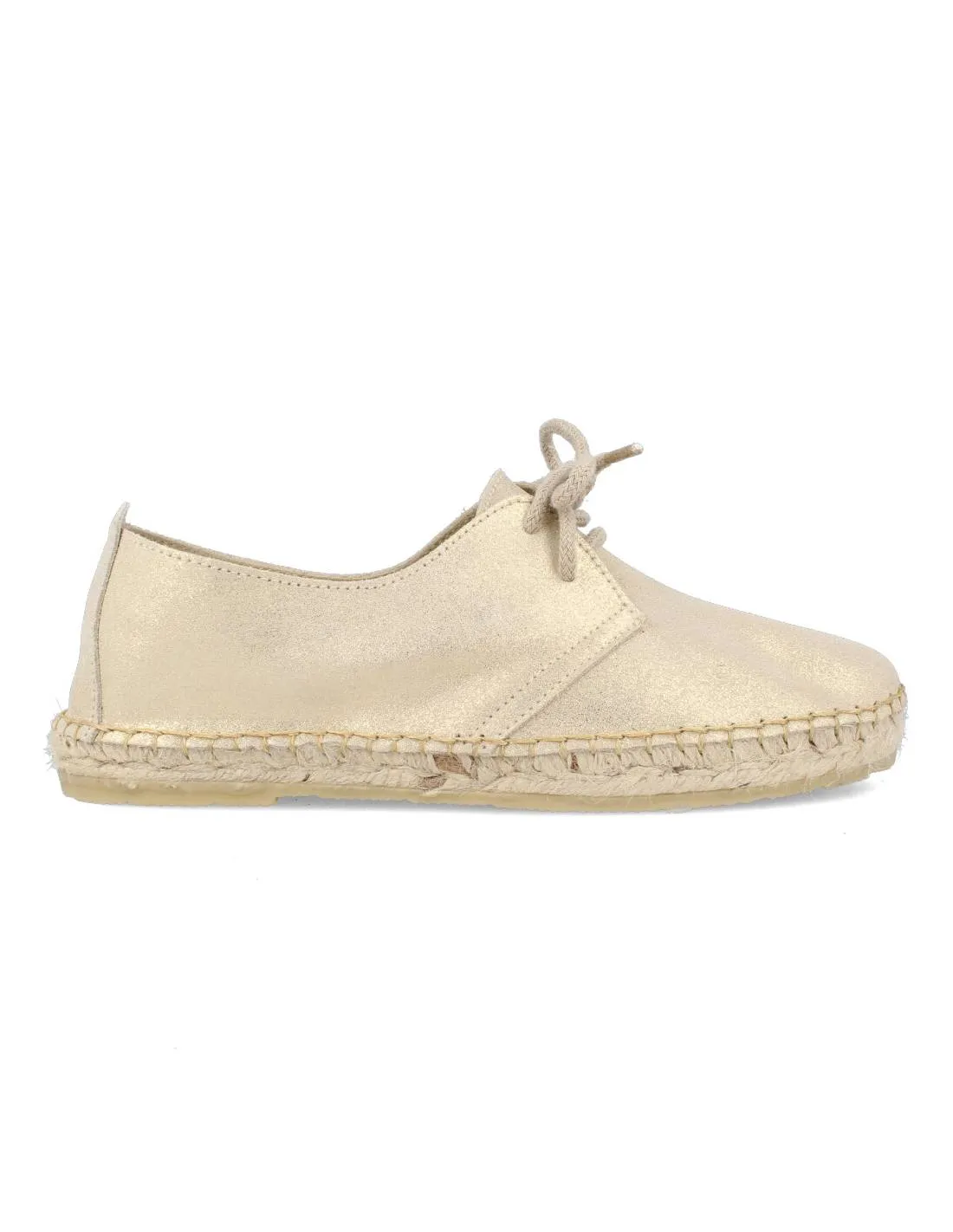 DOñA DORA  BLUCHER ESPARTO SERRAJE GLITTER ORO