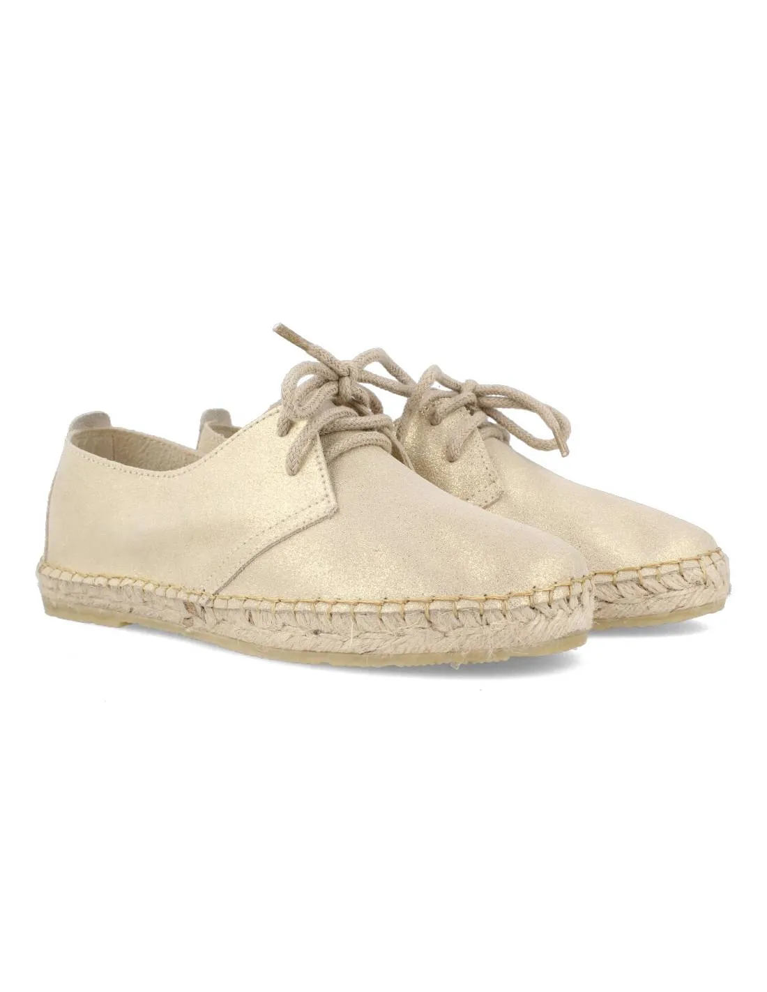 DOñA DORA  BLUCHER ESPARTO SERRAJE GLITTER ORO