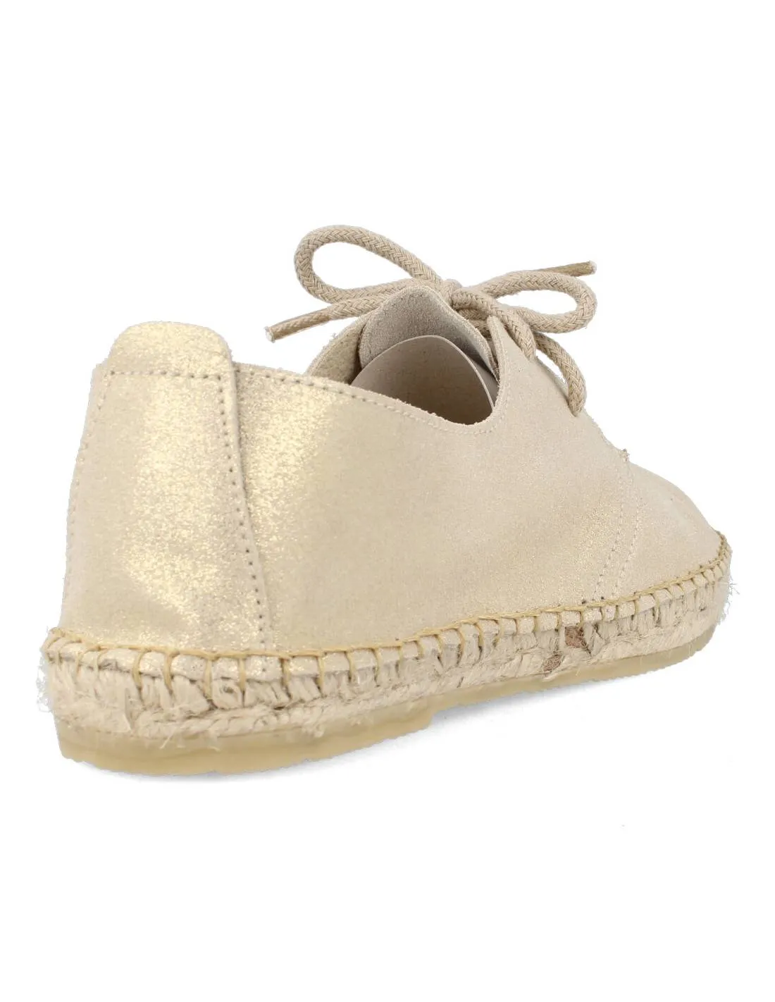 DOñA DORA  BLUCHER ESPARTO SERRAJE GLITTER ORO