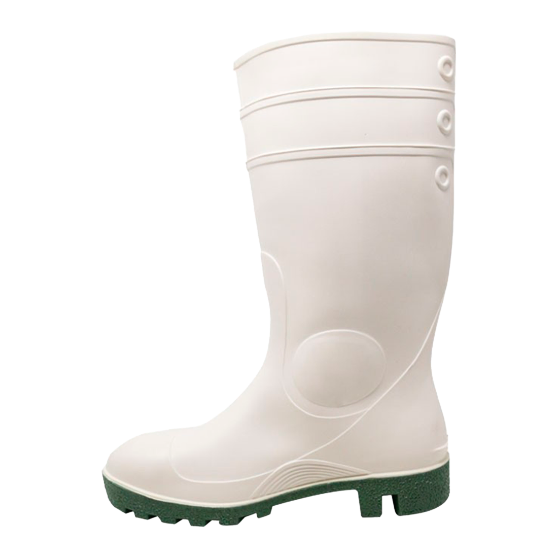 DUNLOP PP171BV09 TALLA 42 PAR DE BOTAS DE PVC CON PUNTA DE ACERO BLANCAS ALTAS