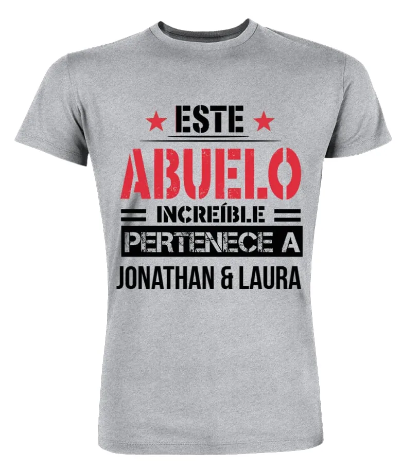 Este abuelo increíble pertenece a Jonathan & Laura Camisetas Cuello Redondo Premium Unisex