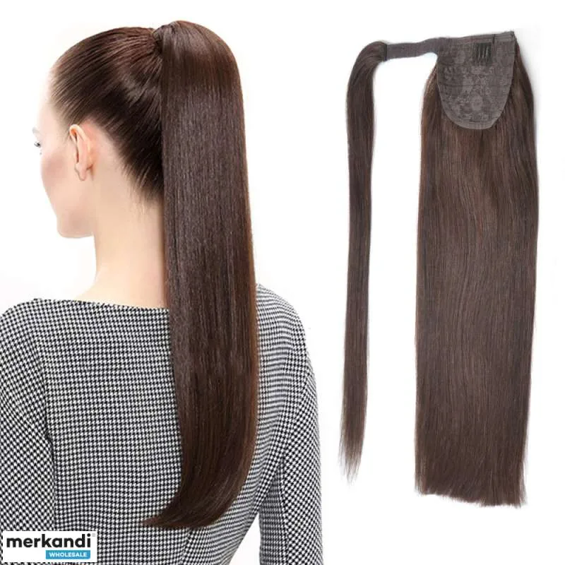 Extensiones de cabello de cola de caballo marrón: ¡eleva tu estilo de cola de caballo!