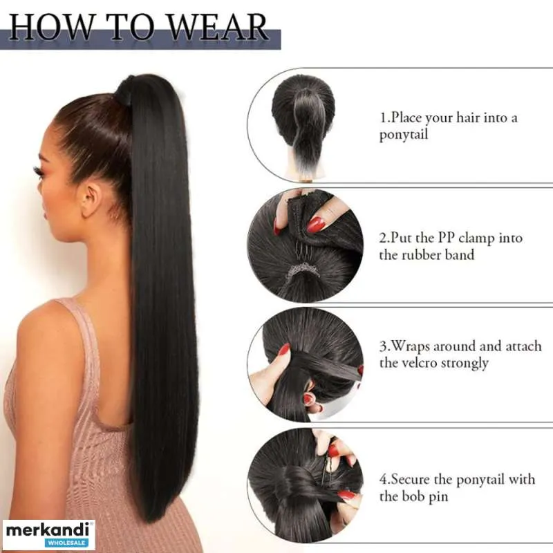 Extensiones de cabello de cola de caballo marrón: ¡eleva tu estilo de cola de caballo!