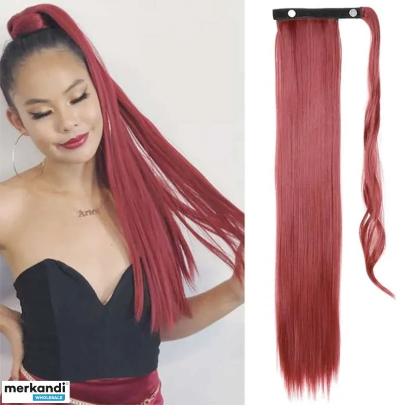 Extensiones de cabello de cola de caballo roja: ¡Eleva tu estilo de cola de caballo!