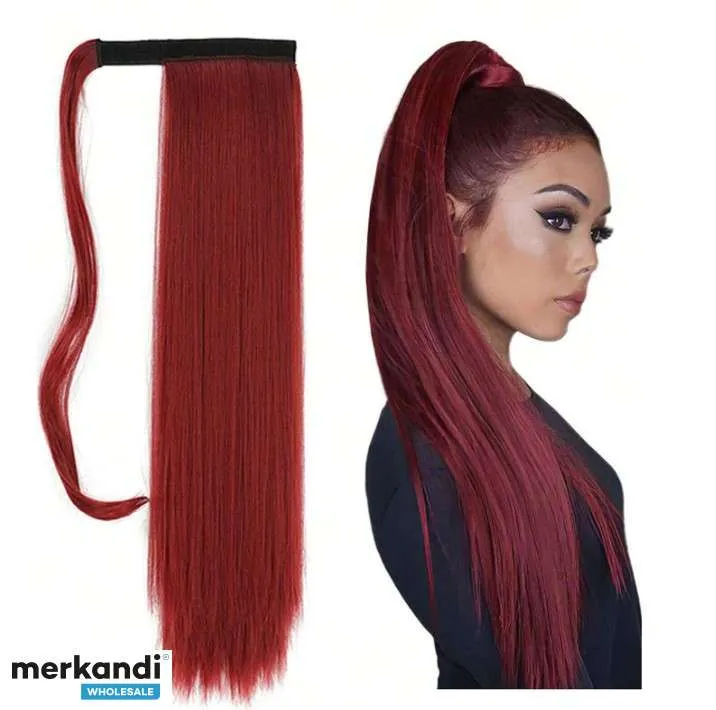 Extensiones de cabello de cola de caballo roja: ¡Eleva tu estilo de cola de caballo!