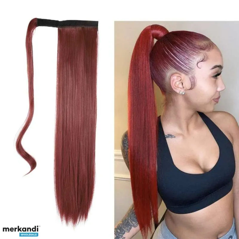 Extensiones de cabello de cola de caballo roja: ¡Eleva tu estilo de cola de caballo!