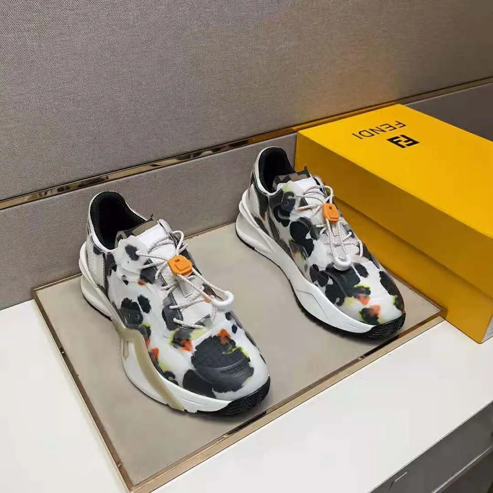 Fendi Hombre Flow Tela Bajas Blancas