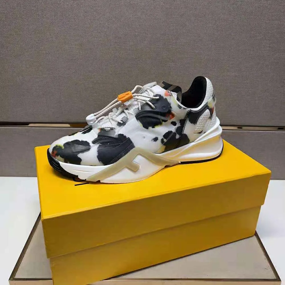 Fendi Hombre Flow Tela Bajas Blancas