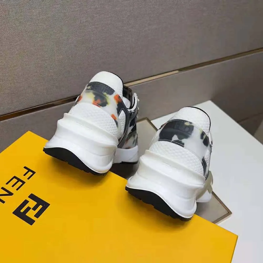 Fendi Hombre Flow Tela Bajas Blancas