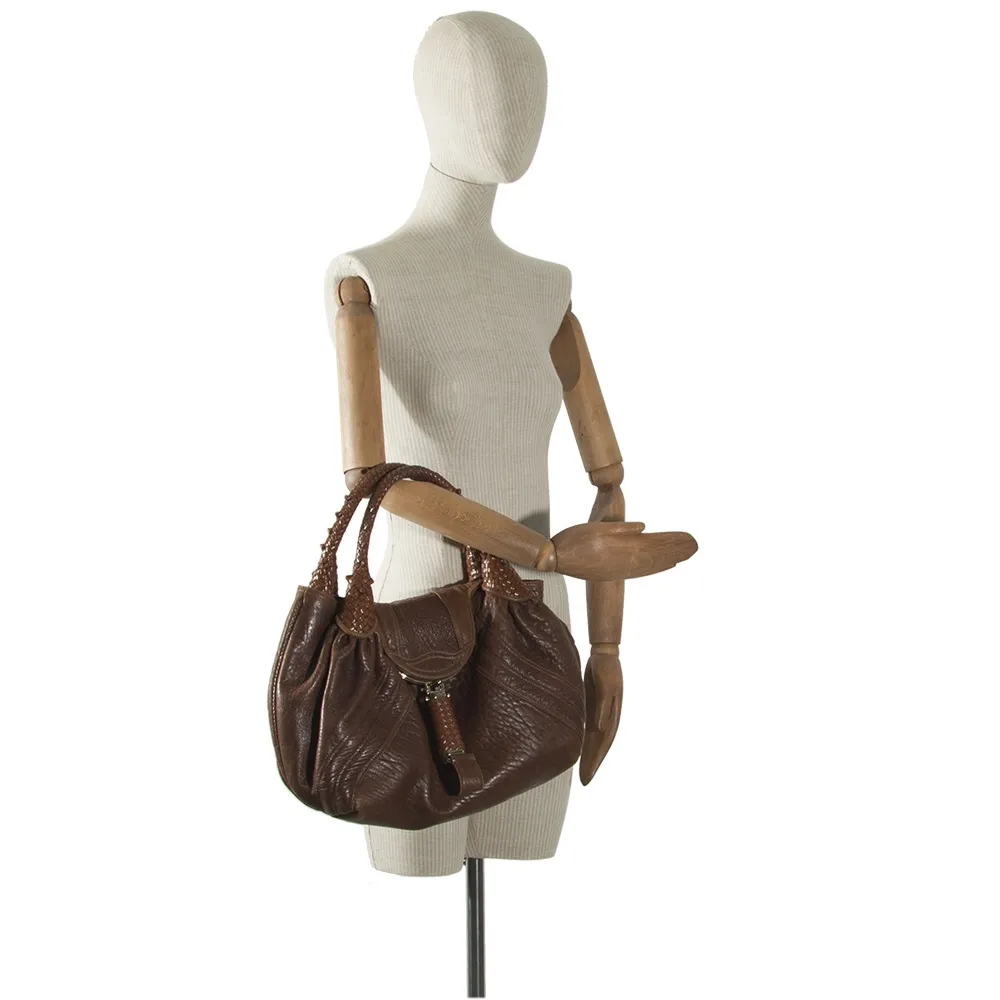 Fendi Spy Piel Marrón