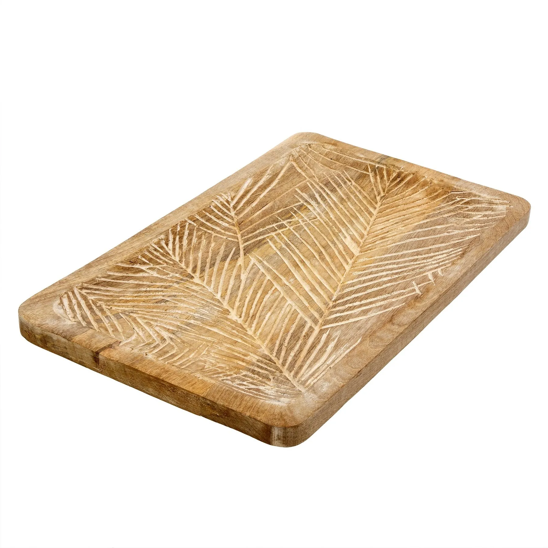 FERN CARVED TRAY  L
