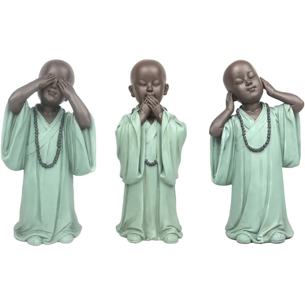 FIGURA MONJE NO VEOYEHABLA 3 UNIDADES