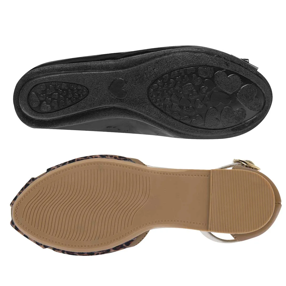 Flats Exterior Sintético Color Negro Para Niña De RBCOLLECTION