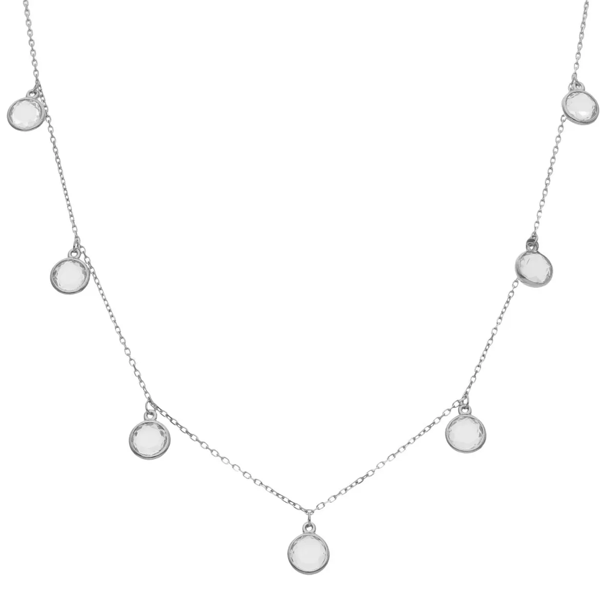 Gargantilla Plata Piedras Circonitas