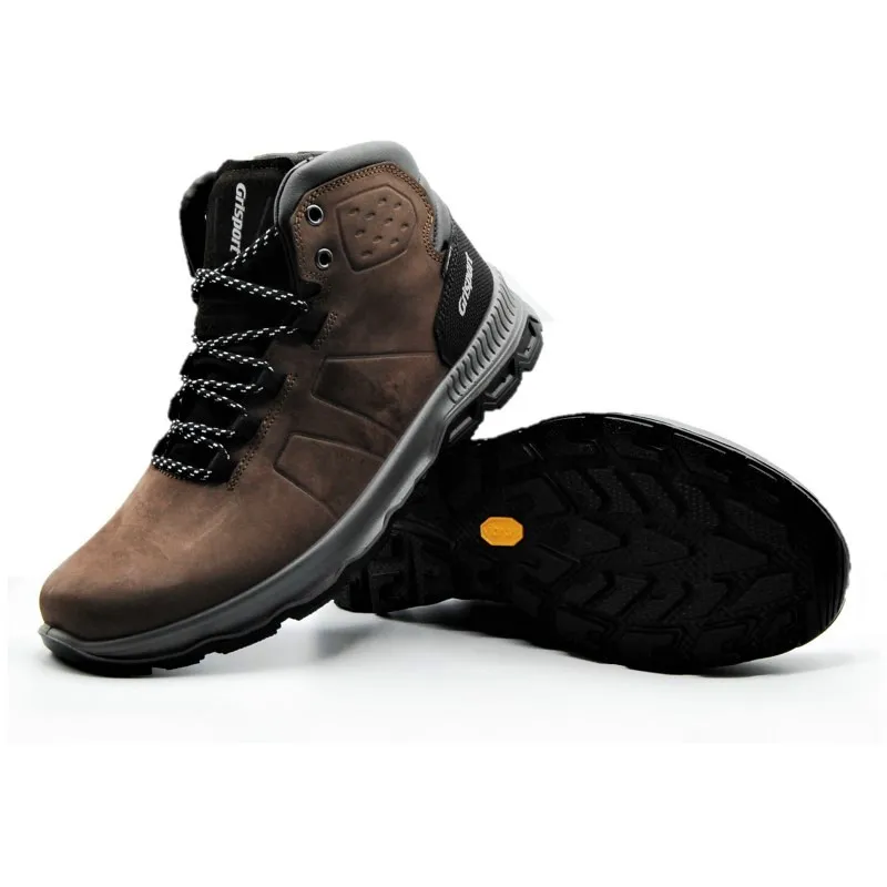 GRISPORT 14803 Negro y marrón. Bota Piel impermeable hombre