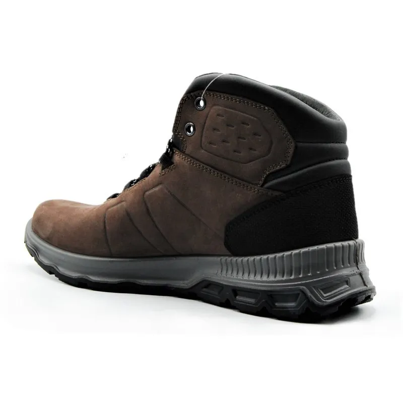GRISPORT 14803 Negro y marrón. Bota Piel impermeable hombre