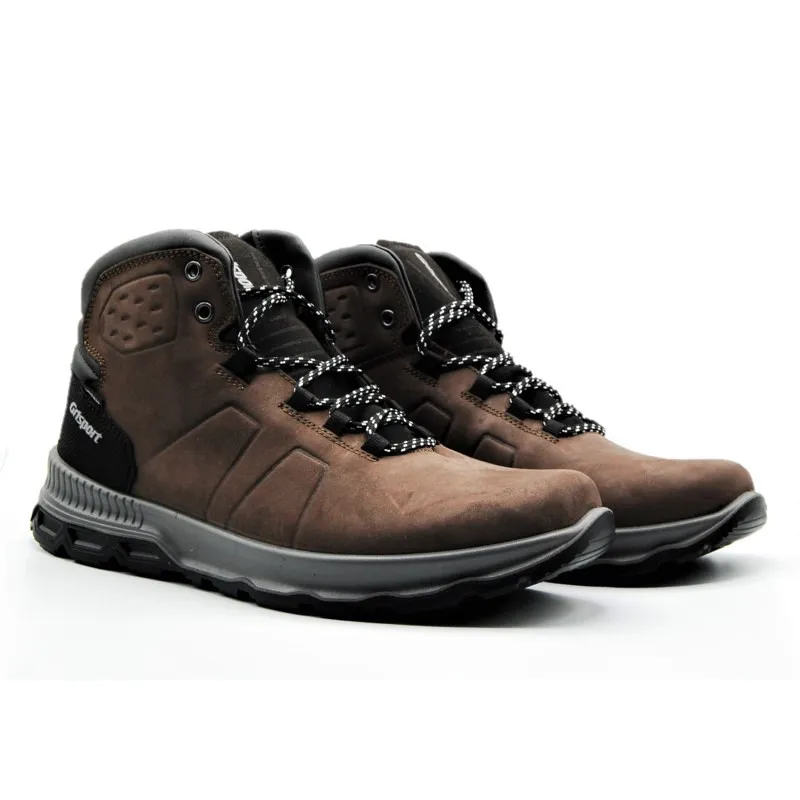GRISPORT 14803 Negro y marrón. Bota Piel impermeable hombre