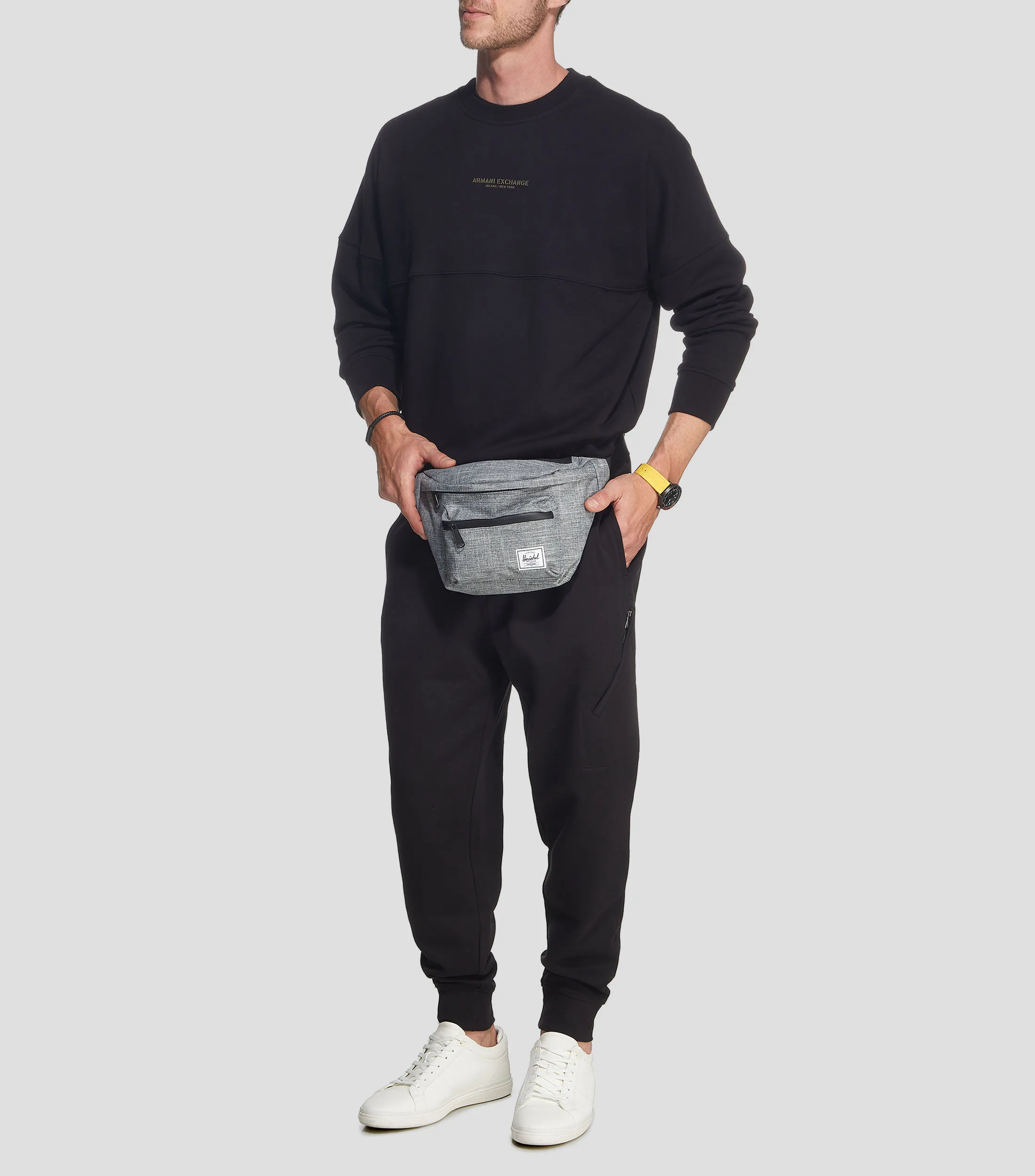 Herschel Supply & Co. Cangurera jaspeada Hombre