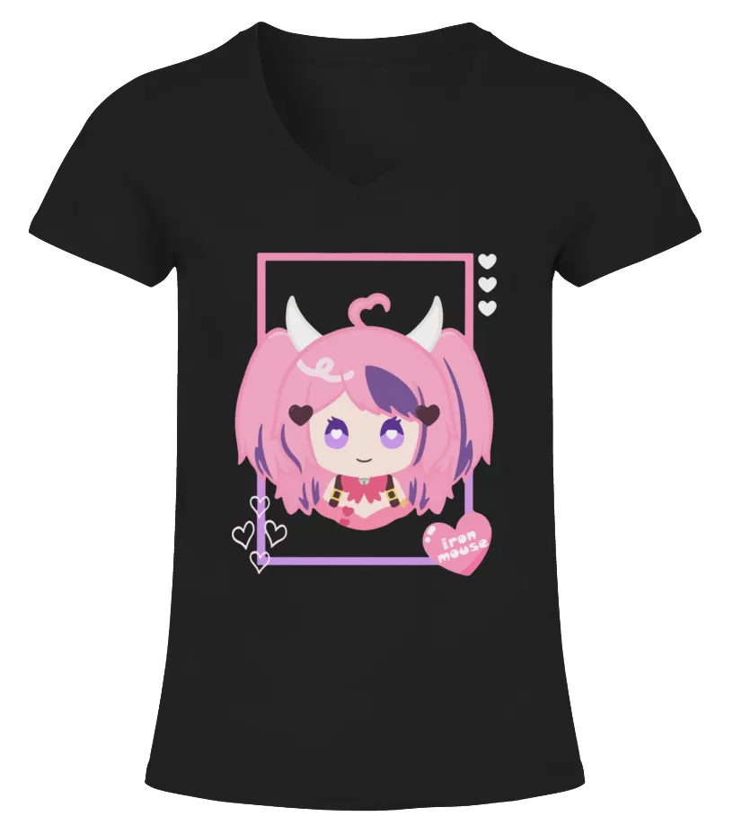 Ironmouse Merch Camiseta cuello pico Mujer