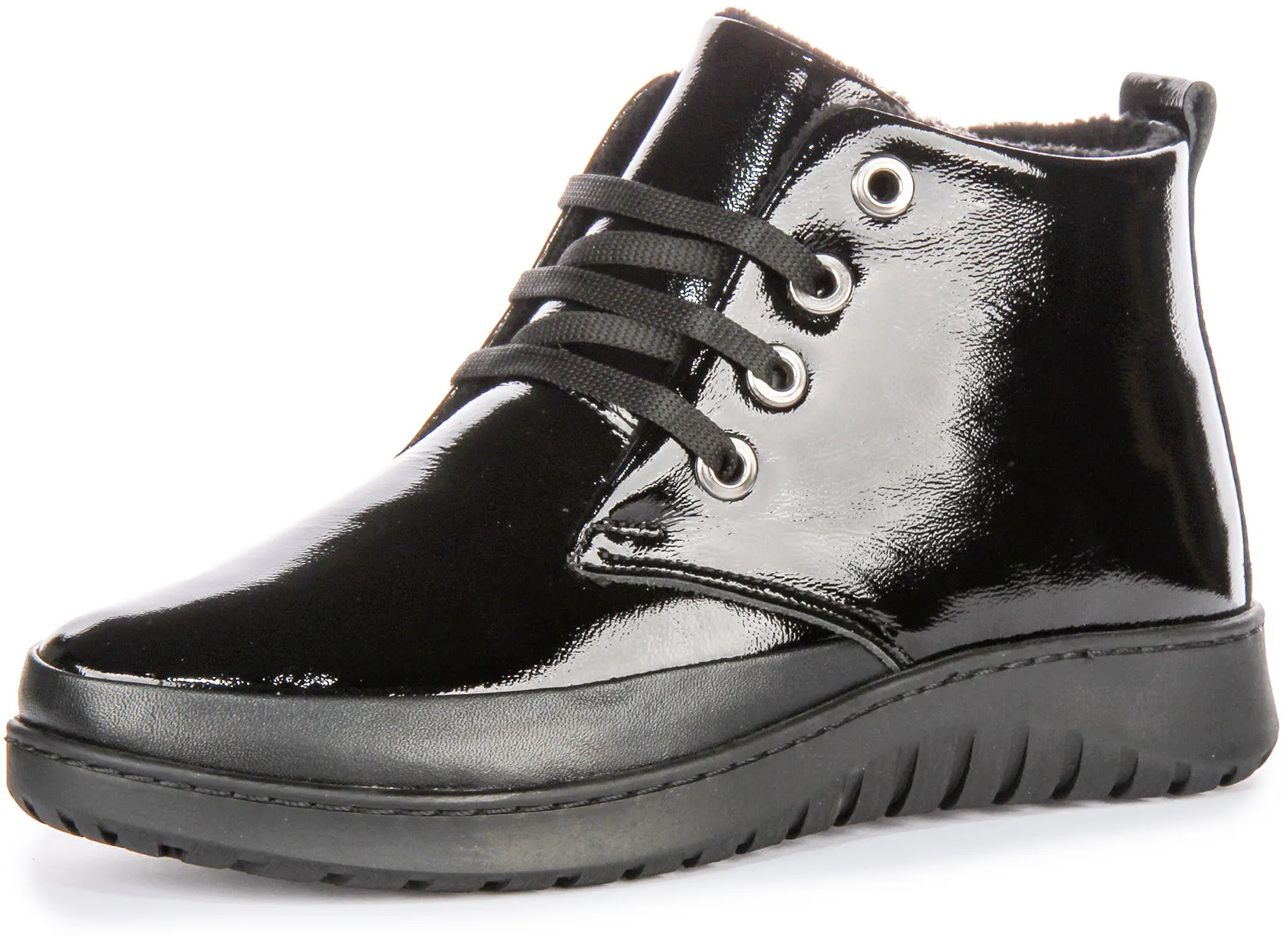 Justinreess England Maggie In Black Patent For Women