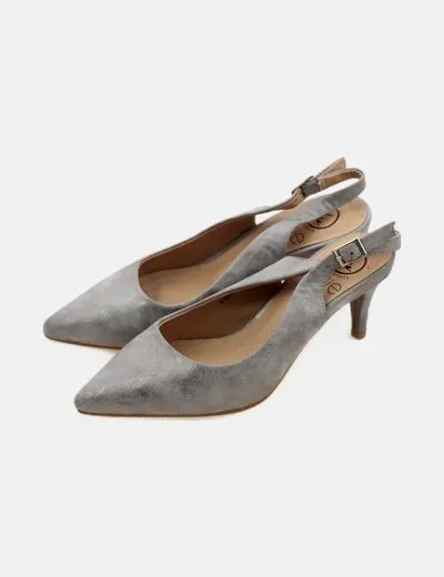 Kylie Mule plateado glitter