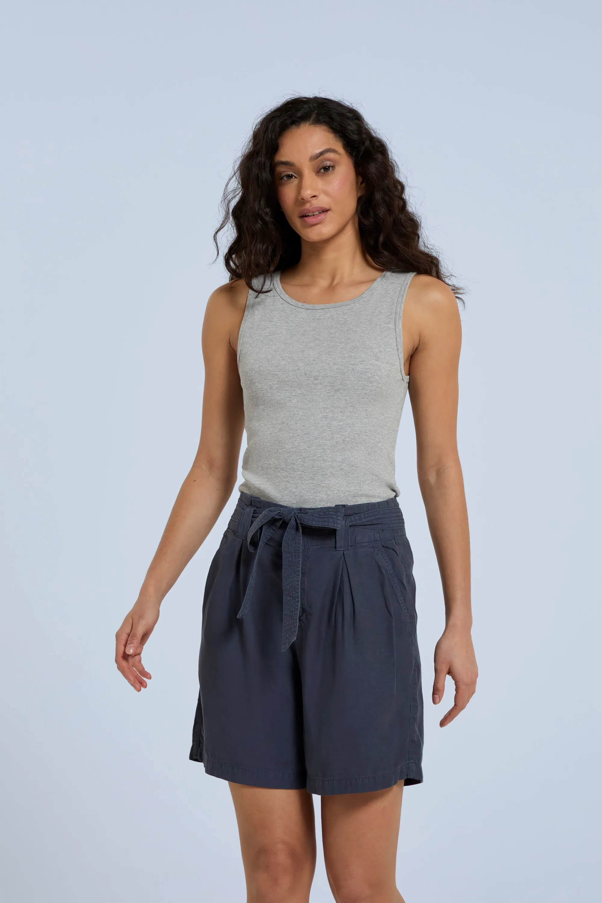 Loren pantalón corto tipo paper bag para mujer