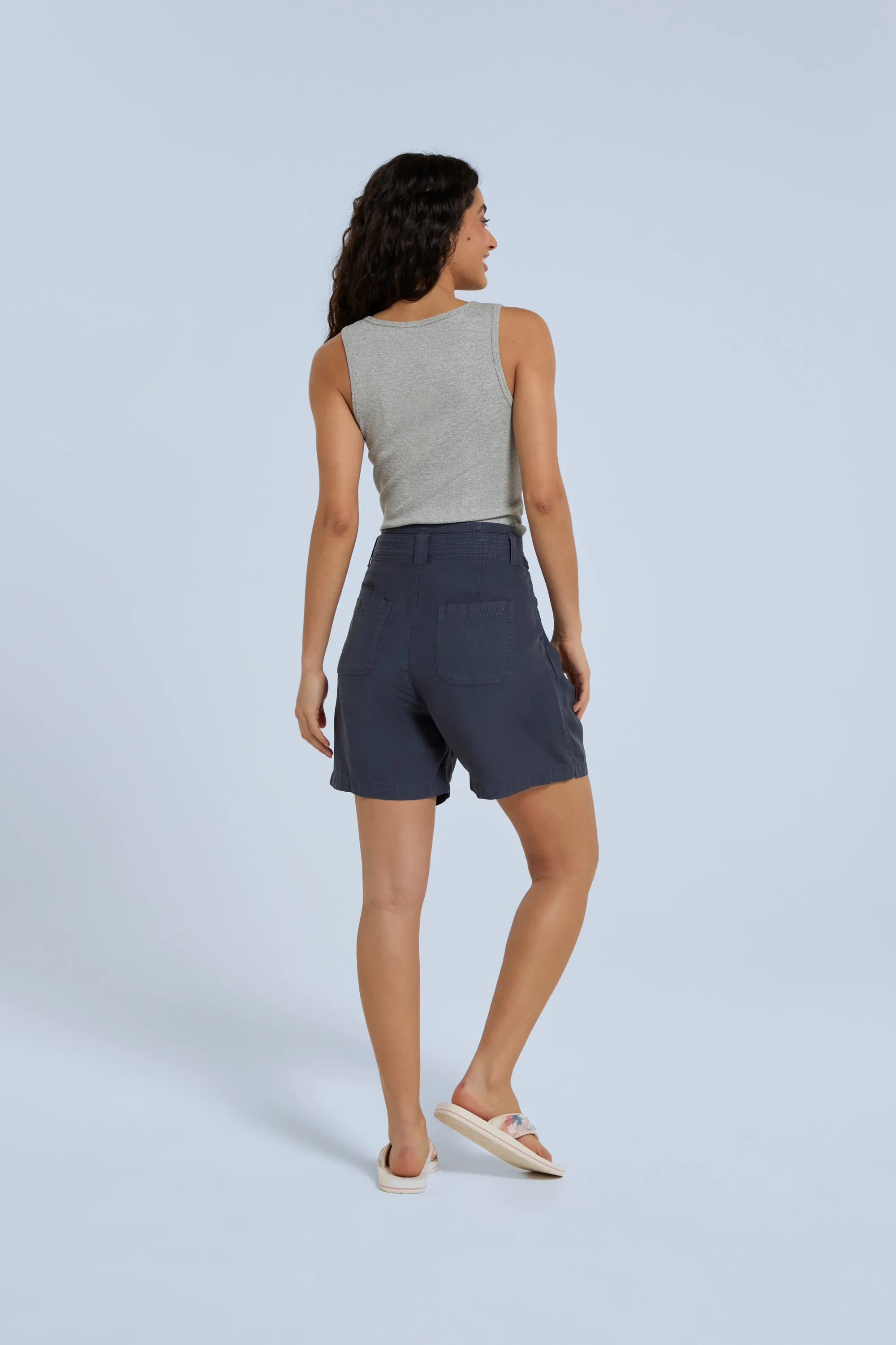 Loren pantalón corto tipo paper bag para mujer