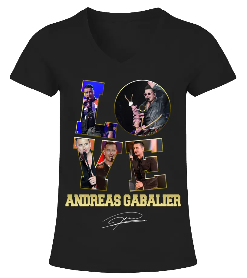 LOVE ANDREAS GABALIER Camiseta cuello pico Mujer