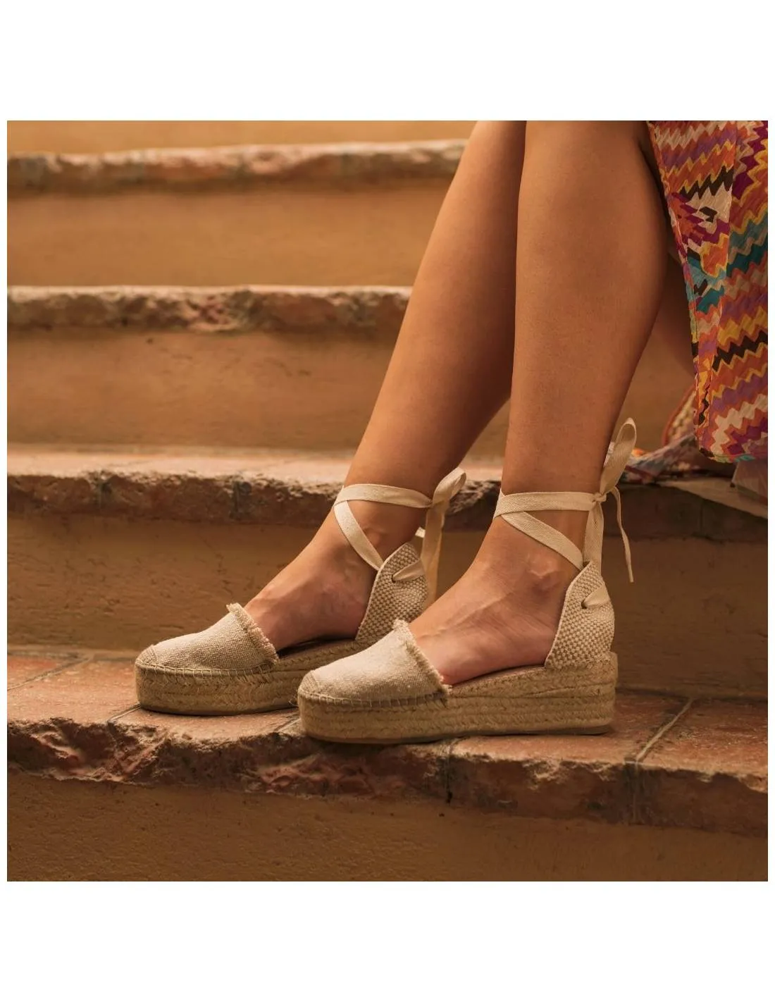 MACARENA  CUñA ESPARTO JAVA 34 BEIGE