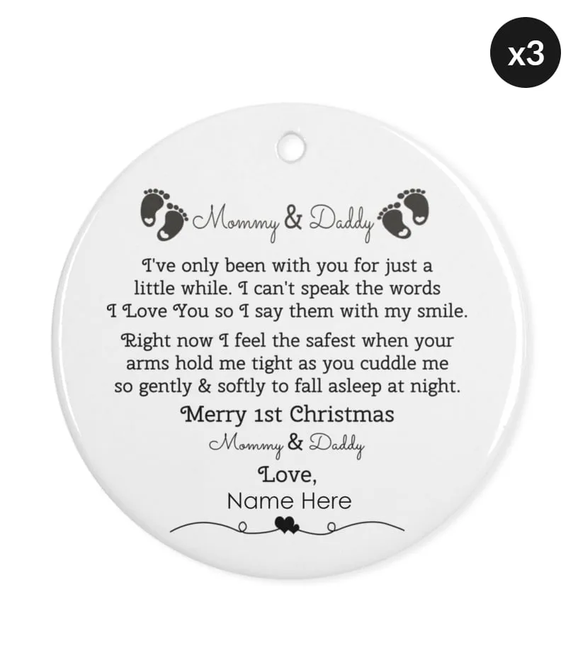 Muffin Edition Round Shaped Ornament (3 Pack)