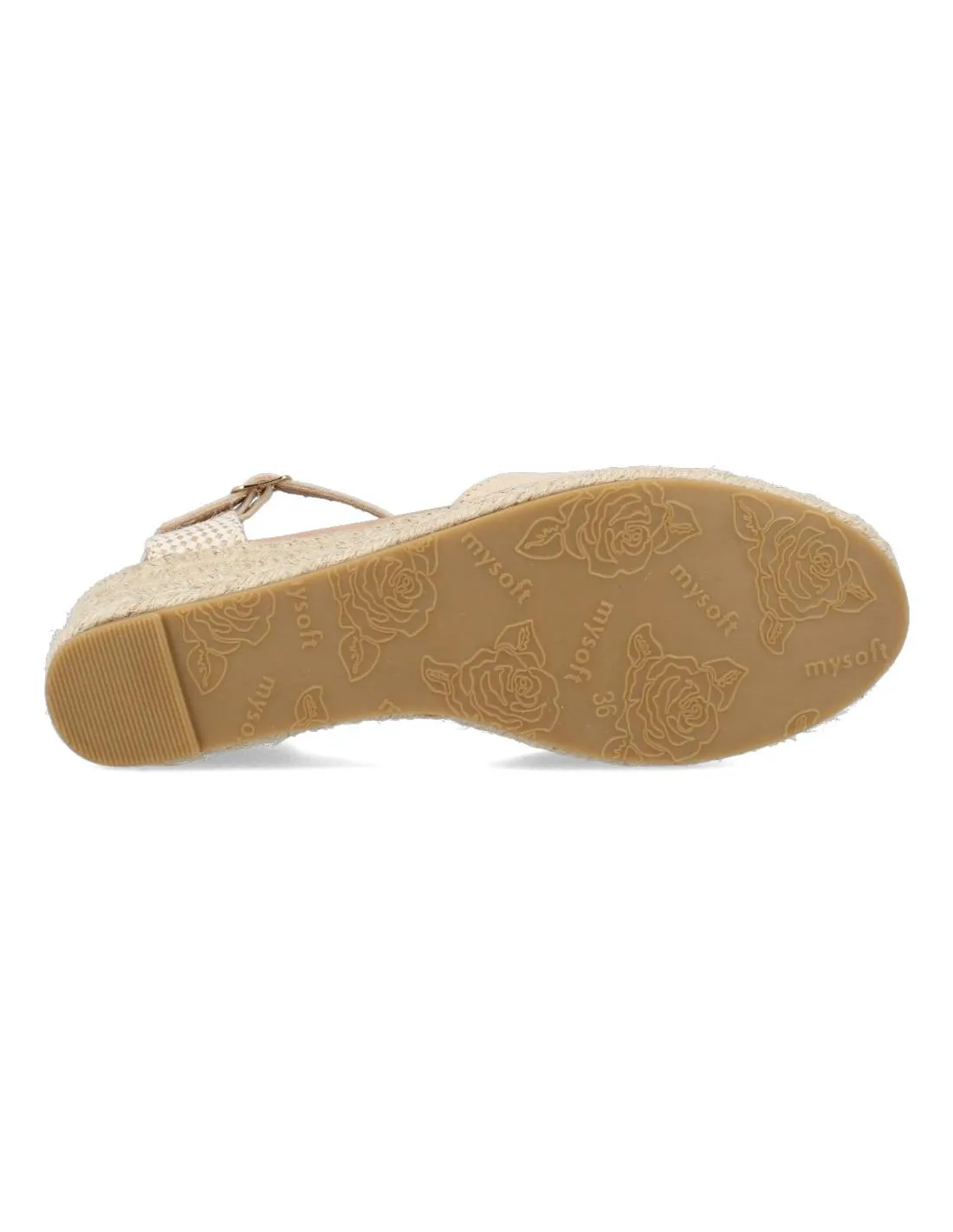 MYSOFT  CUñA BAJA HEBILLA BEIGE