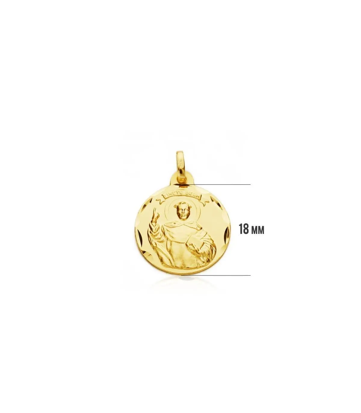 Médaille Saint Vincent Ferrer Or 18K 22mm
